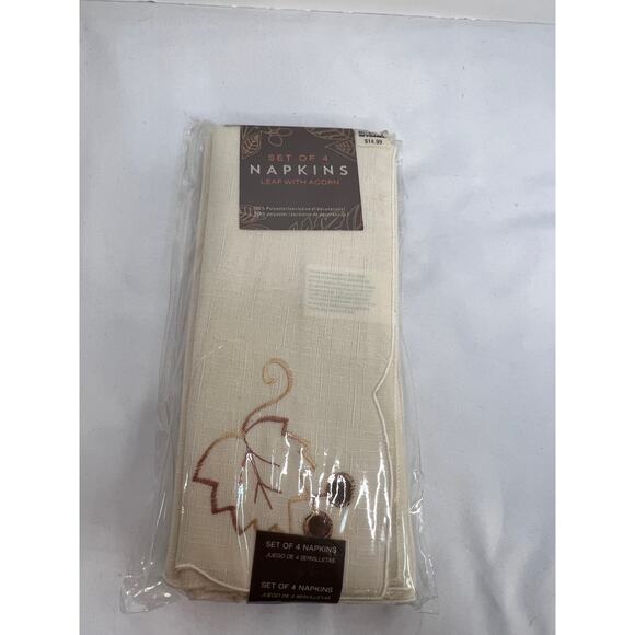 New (Set of 4) Napkins, Autumn Foliage - Picture 2 of 7